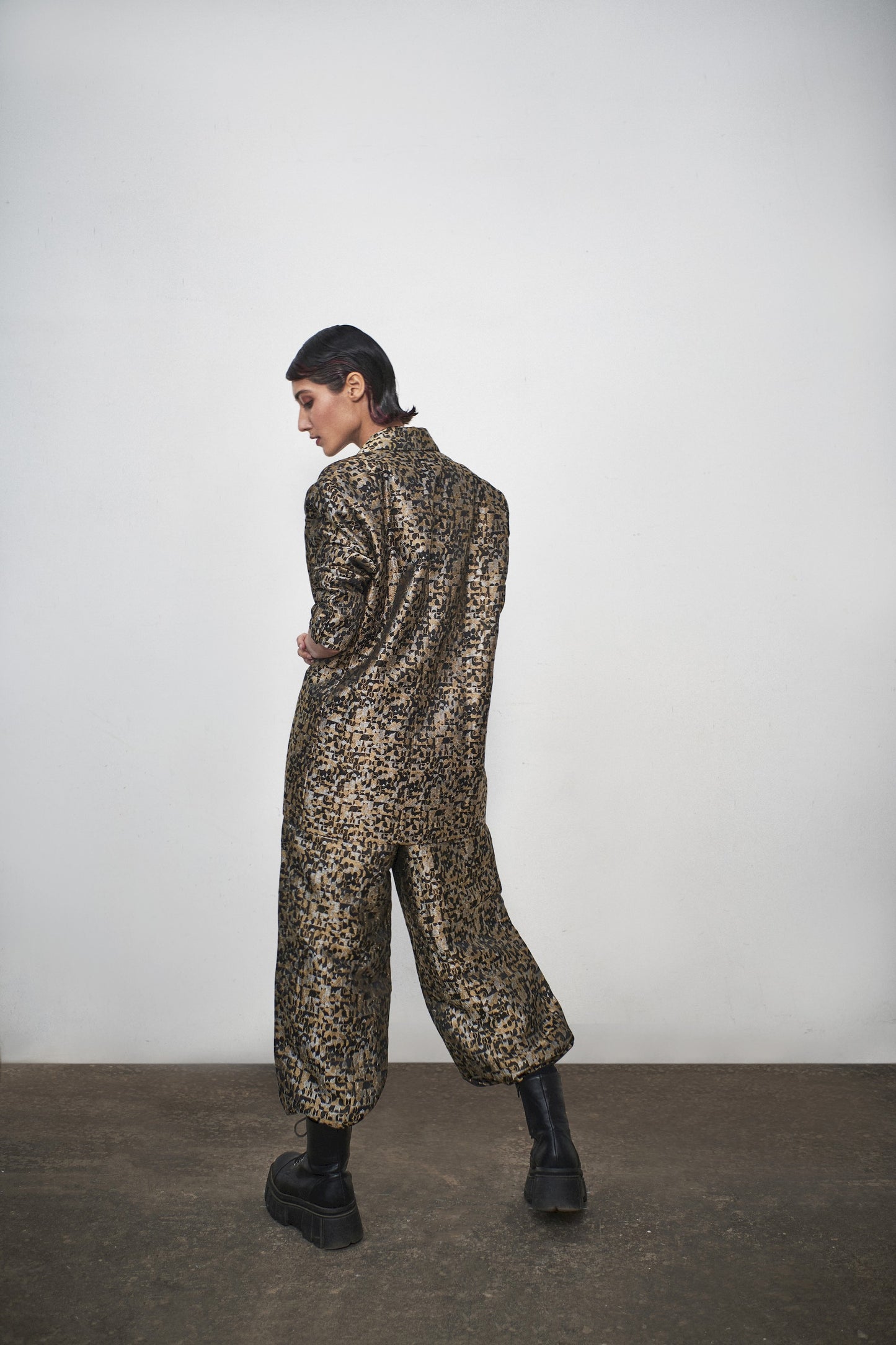 Black Megabyte Pant Suit