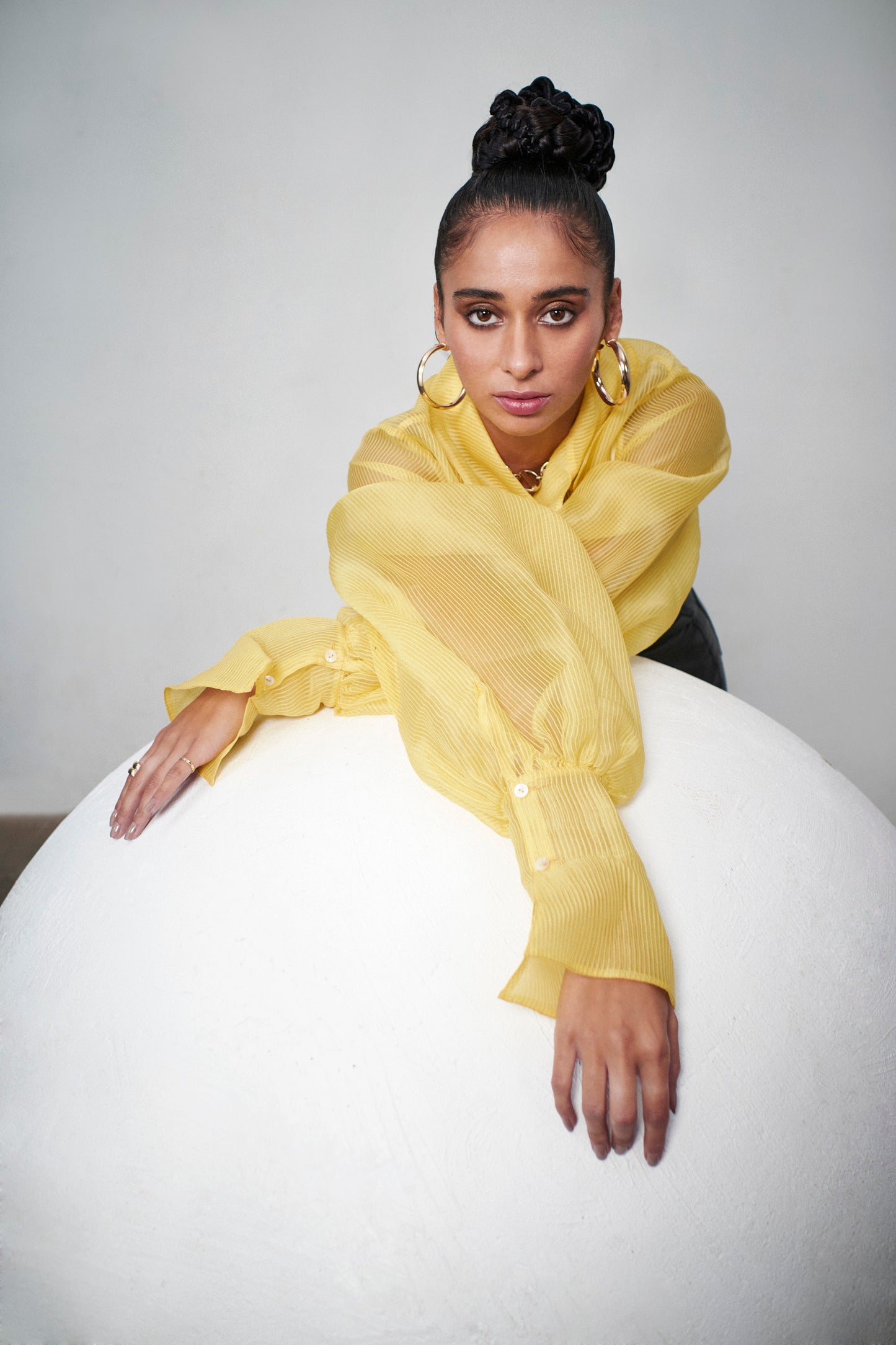 Yellow Organza Shirt