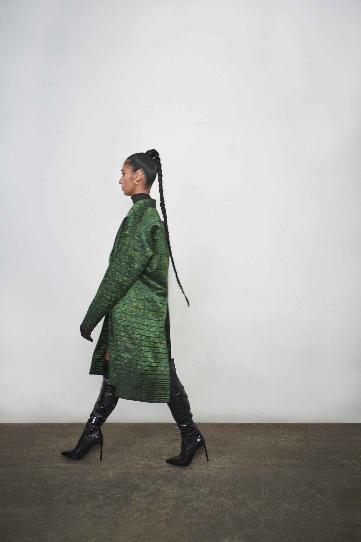 Green Labyrinth Long Coat