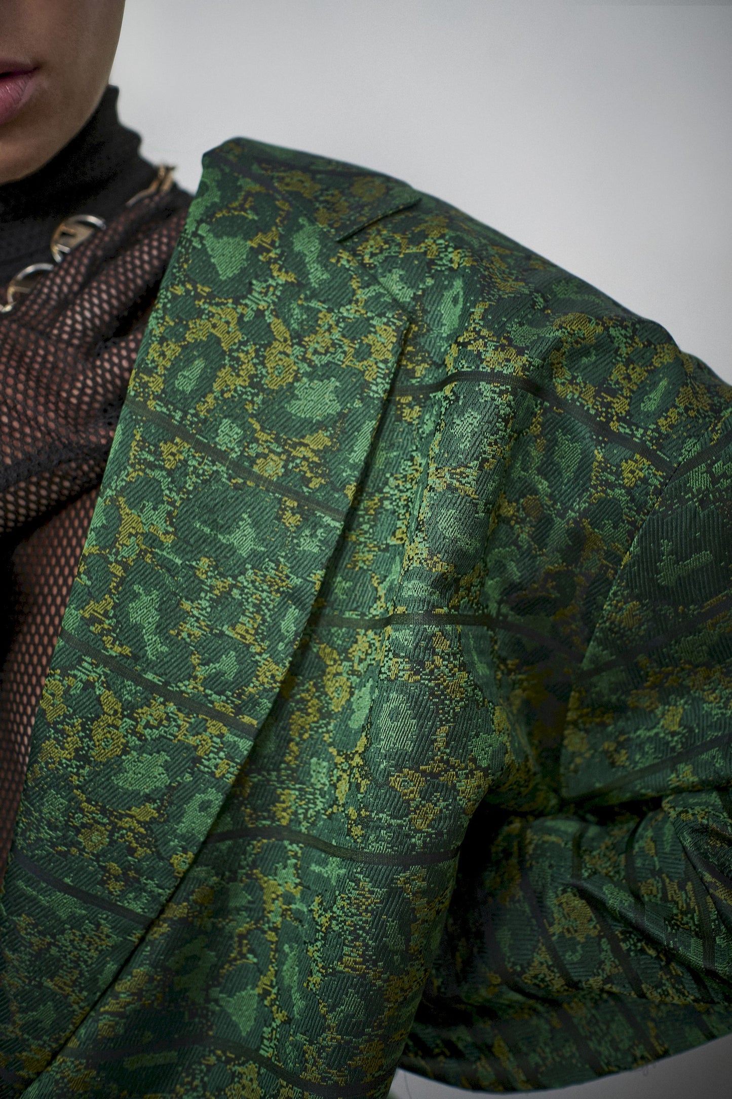 Green Labyrinth Long Coat